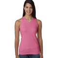 Juniors' LA T V-Neck Racer Back Tank Top